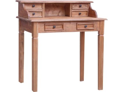 Psací stůl se zásuvkami 90x50x101 cm masivní mahagonové dřevo [283912] (Barva Hnědá)