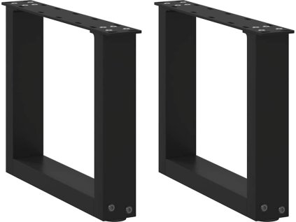 Nohy konferenčního stolku ve tvaru U 2 ks ocel 30 x (30-31) cm ocel [4013128] (Barva Černá)