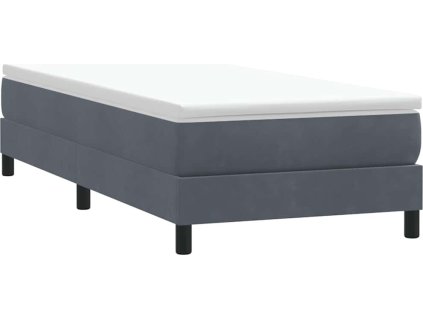 Postel Box Spring bez matrace 80x210 cm samet [3315802] (Barva Tmavě šedá)