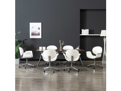 Otočné jídelní židle 6 ks textil [3054856] (Barva Černá)