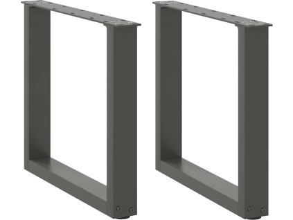 Nohy konferenčního stolku ve tvaru U, 2 ks, ocel, 50 x (42-43) cm, ocel [4013158] (Barva Antracitová)