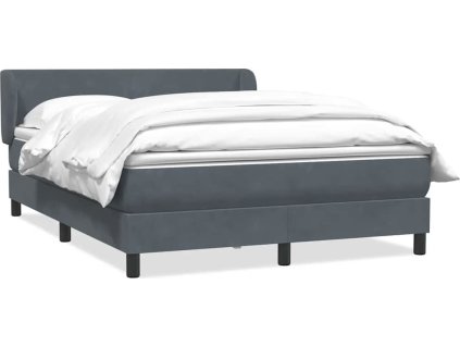 Box spring postel s matrací 160x210 cm samet [3317362] (Barva Tmavě šedá)