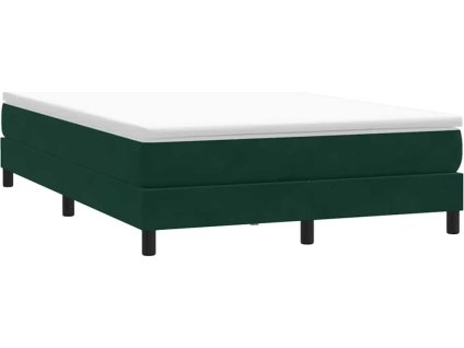 Postel Box Spring bez matrace 140x210 cm samet [3315828] (Barva Tmavě zelená)