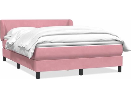 Box spring postel s matrací 140x210 cm samet [3317360] (Barva Růžová)