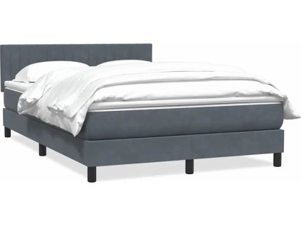 Box spring postel s matrací 160x220 cm samet [3316456] (Barva Tmavě šedá)