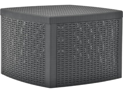 Odkládací stolek 54 x 54 x 36,5 cm plast [48775] (Barva Antracitová)
