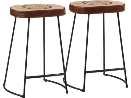 Barové stoličky Gavin 2 ks tmavě hnědé 41 x 29 x 62 cm [358926] (Barva Tmavě hnědá)