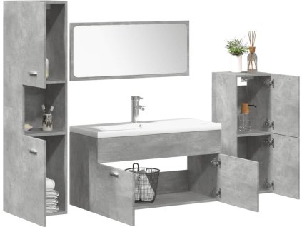 5dílná koupelnová sestava kompozitní dřevo [3325003] (Barva dub sonoma)