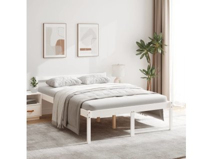 Postel pro seniory 120 x 200 cm masivní borovice [810610] (Barva Bílá)