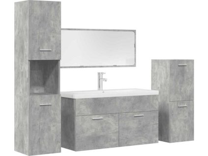 5dílná koupelnová sestava kompozitní dřevo [3325022] (Barva dub sonoma)