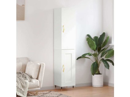 Skříň highboard 34,5 x 34 x 180 cm kompozitní dřevo [3199090] (Barva Černá)