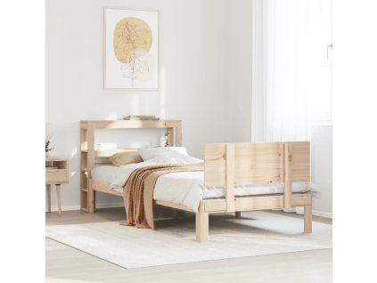Rám postele s čelem 75 x 190 cm masivní borovice [3306070] (Barva Přírodní)