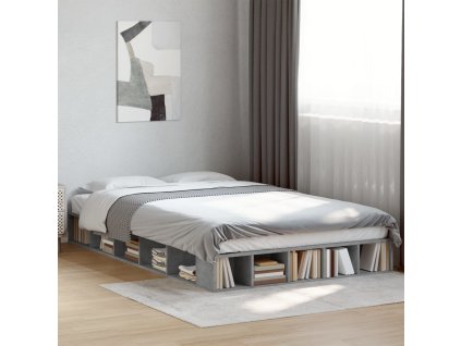 Rám postele 135 x 190 cm kompozitní dřevo [3280497] (Barva Černá)