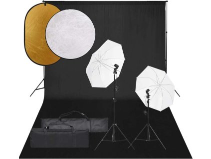 Ateliérové vybavení sada se světly, pozadím a odraznou deskou [3094660] (Barva Zelená)