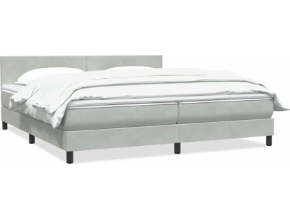 Box spring postel s matrací černá 180x220 cm [3316077] (Barva Světle šedá)