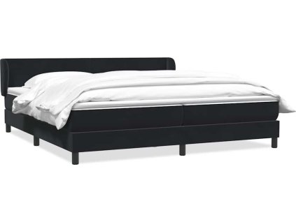 Postel Box Spring s matracemi 180x220 cm samet [3317411] (Barva Černá)