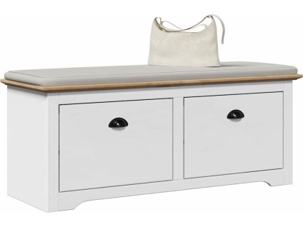 Lavice do předsíně "BODO" 114x40x45 cm [4016870] (Barva Bílo-hnědá)