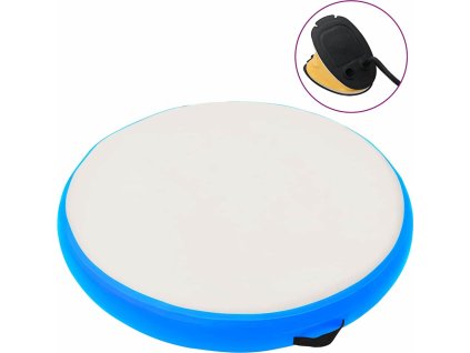 Nafukovací žíněnka s pumpou 100 x 100 x 20 cm PVC zelená [92710] (Barva modrá a šedá)