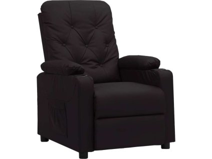 Polohovací křeslo umělá kůže [339122] (Barva Černá)