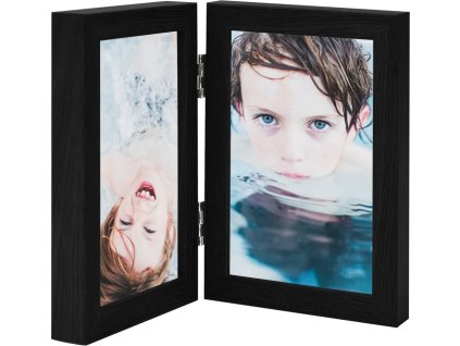 Dvoudílný fotorámeček 2 x (21 x 29,7 cm) [332767] (Barva Černá)