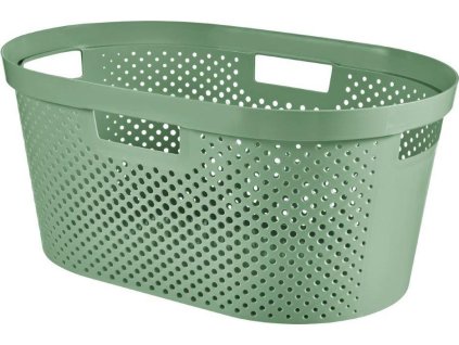 Koš na prádlo Curver Infinity Dots 40L zelený [610937]