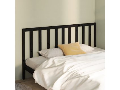 Čelo postele 186 x 4 x 100 cm masivní borovice [817709] (Barva Černá)