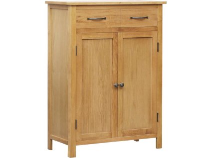 Botník 76 x 37 x 105 cm masivní dubové dřevo [247460] (Barva Hnědá)