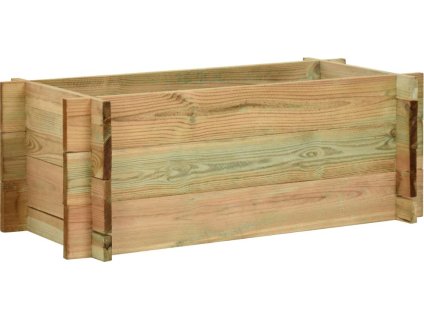 Vyvýšený zeleninový záhon impregnovaná borovice 80 cm [43348] (Barva Hnědá)
