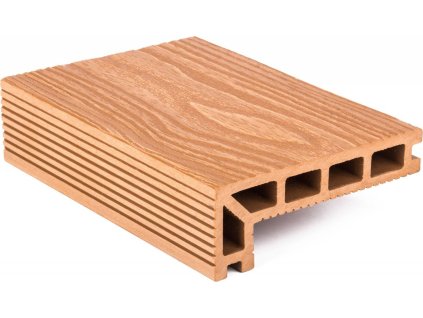Terasové prkno G21 zakončovací, 2,5 x 14 x 400 cm, Light Wood, WPC [6391047]