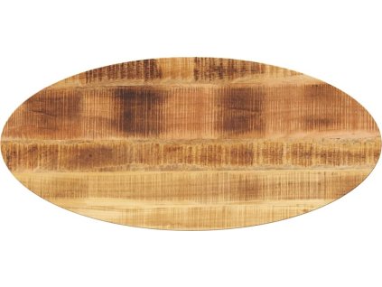 Stolní deska 90 x 40 x 2,5 cm oválná masivní mangovníkové dřevo [370819] (Barva Hrubé mangovníkové dřevo (přírodní))