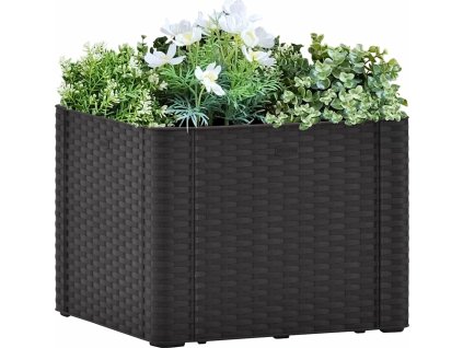Zahradní vyvýšený záhon se samozavlažováním 43x43x33 cm [313957] (Barva Antracitová)