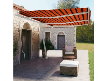 Volně stojící ručně zatahovací markýza 600 x 350 cm [3069679] (Barva Antracitová)