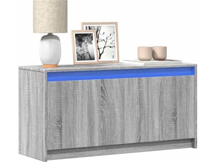 TV skříňka s LED 100 x 34 x 50 cm kompozitní dřevo [852208] (Barva Bílá)