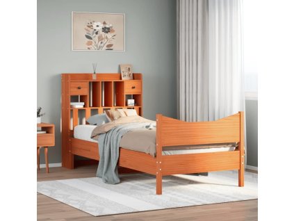 Postel bez matrace 100 x 200 cm masivní borovice [3323384] (Barva Bílá)