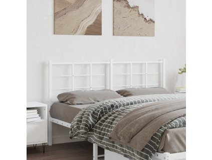 Kovové čelo postele 150 cm [355644] (Barva Bílá)