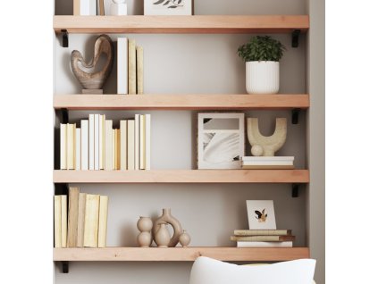 Nástěnná police 80x20x6 cm ošetřený masivní dub [363541] (Barva Přírodní)