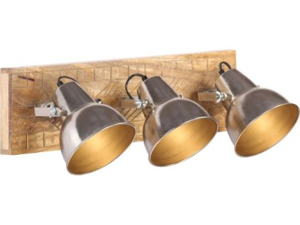 Industriální nástěnná lampa 68 x 23 cm E27 mangovník [320595] (Barva Mosaz)