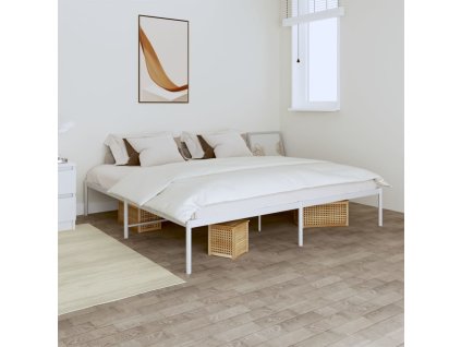 Kovový rám postele 193 x 203 cm [350919] (Barva Bílá)