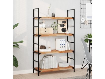 Plovoucí police 4 ks 100 x 30 x 4 cm neošetřené akáciové dřevo [3279458] (Barva Přírodní)