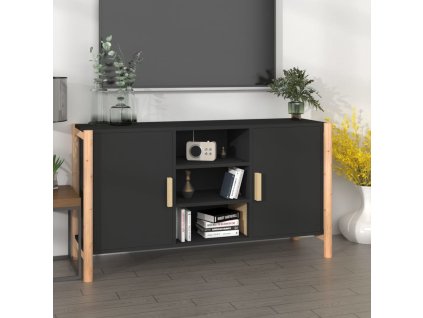 Příborník 107 x 38 x 60 cm kompozitní dřevo [345679] (Barva Černá)