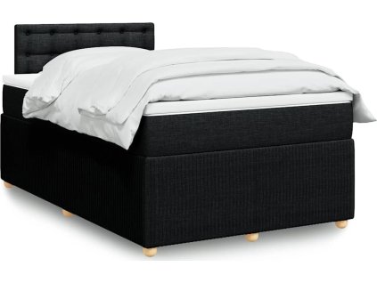 Box spring postel s matrací 120x200 cm textil [3289739] (Barva Černá)