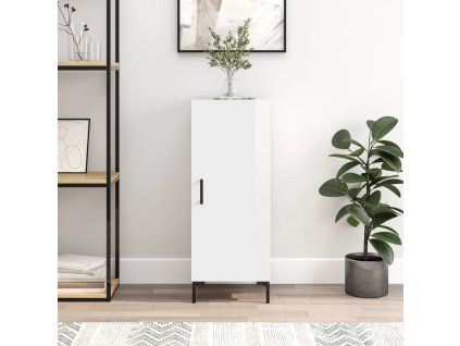 Příborník 34,5 x 34 x 90 cm kompozitní dřevo [828542] (Barva Bílá s vysokým leskem)