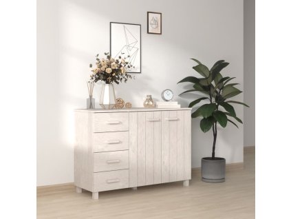 Příborník HAMAR 113 x 40 x 80 cm masivní borovice [340445] (Barva Bílá)