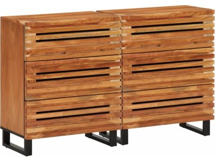 Příborníky 2 ks 60 x 34 x 75 cm masivní akáciové dřevo [3217080] (Barva Hnědá)