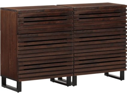 Příborníky 2 ks 60 x 34 x 75 cm masivní mangovníkové dřevo [3217082] (Barva Hnědá)