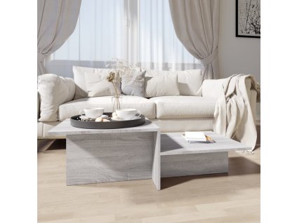 Konferenční stolek 111,5 x 50 x 33 cm dřevotříska [805565] (Barva Šedá)