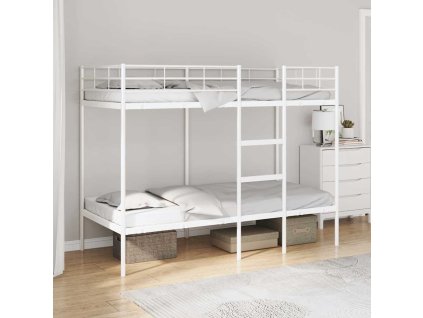 Patrová postel bez matrace 90x200 cm ocel [42000329] (Barva Bílá)