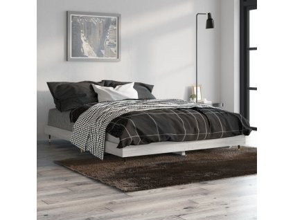 Rám postele 135 x 190 cm kompozitní dřevo [832182] (Barva Černá)