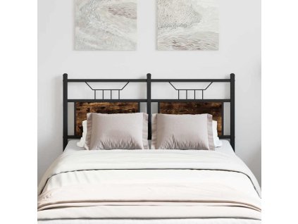 Náhradní čelo postele 120 cm kompozitní dřevo a ocel [4106774] (Barva Kouřový dub)