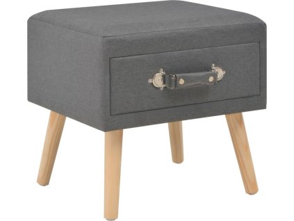 Noční stolek 40 x 35 x 40 cm textil [247535] (Barva Tmavě šedá)